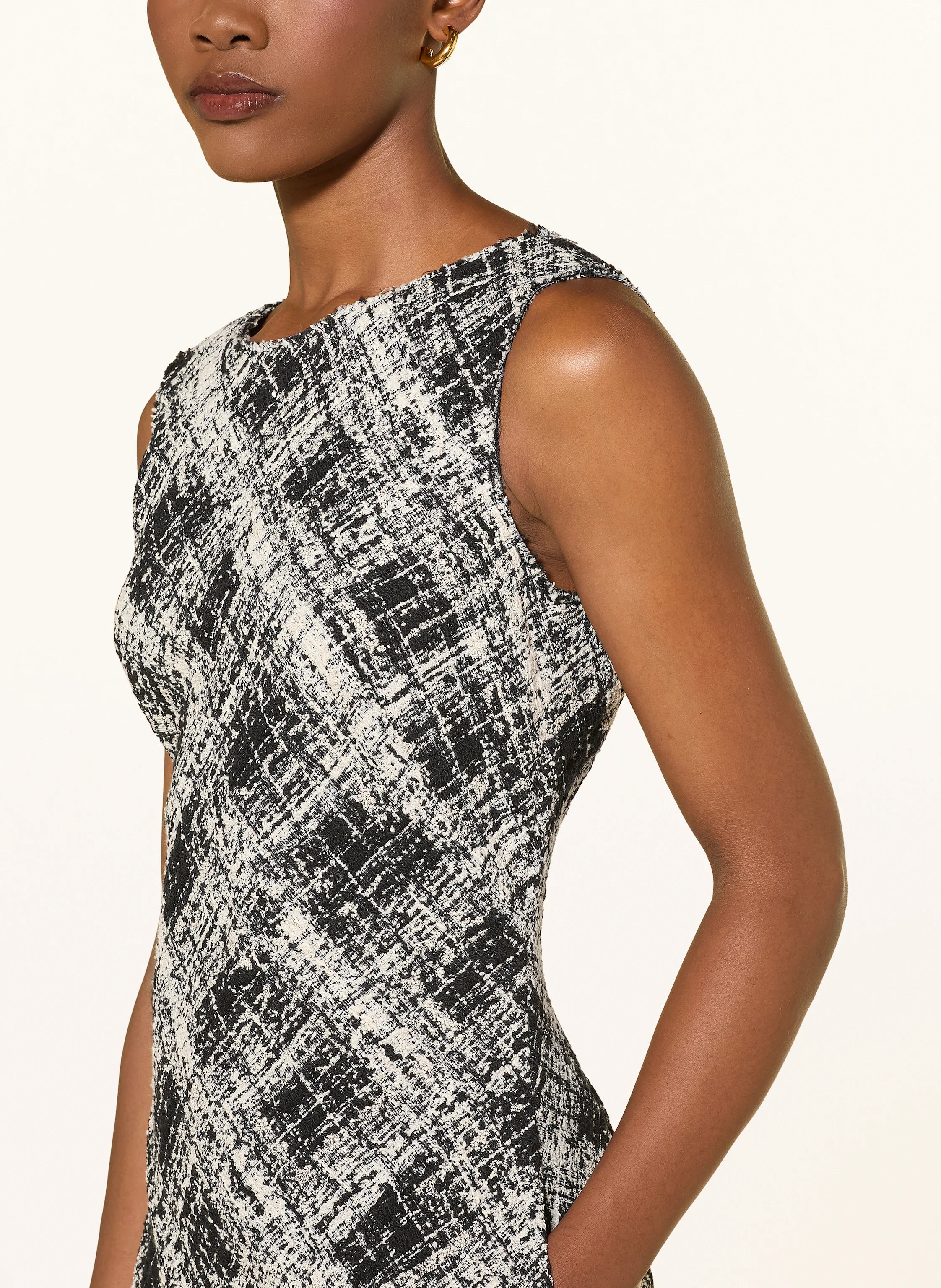 Bouclé-Kleid mit Glitzergarn