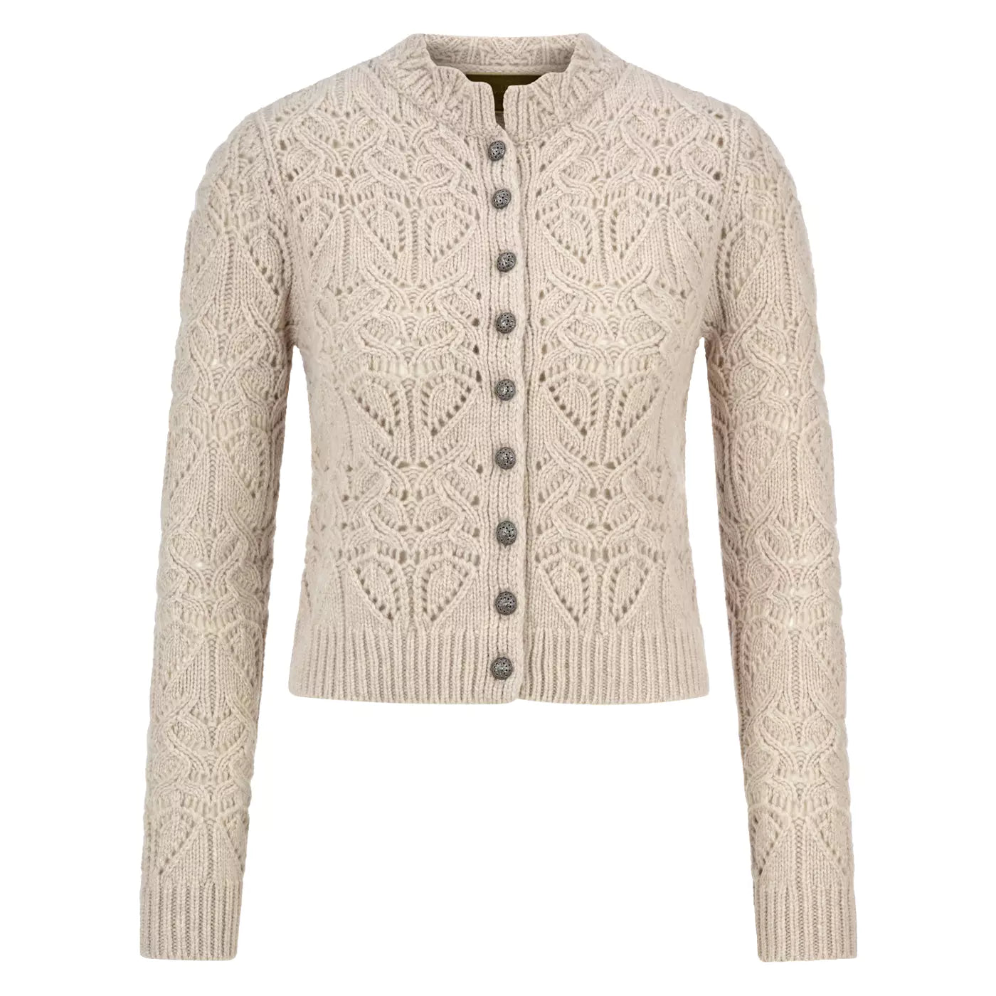 Trachten-Strickjacke in Beige