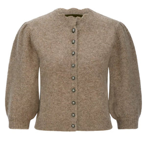 Trachtenstrickjacke in Taupe
