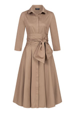 Laden Sie das Bild in den Galerie-Viewer, Kleid &quot;GINA&quot; in Taupe
