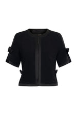 Laden Sie das Bild in den Galerie-Viewer, Kleine Abendjacke aus Boucle und Satin
