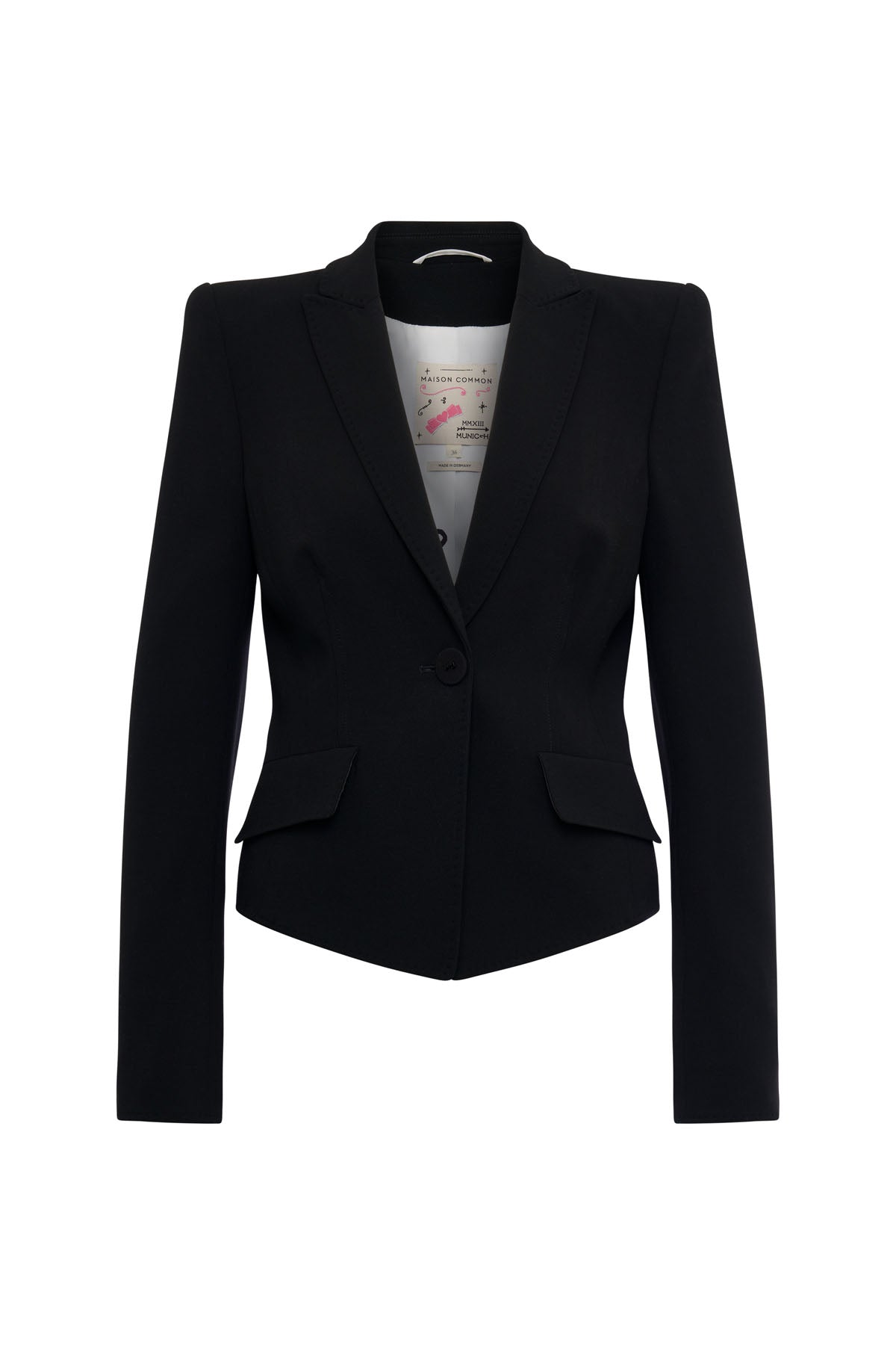 Doublewollblazer mit Pagodeschultern