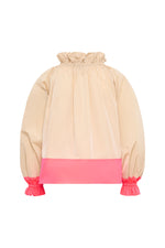 Laden Sie das Bild in den Galerie-Viewer, Taftbluse mit Ballonärmel und Schleife
