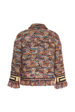 Laden Sie das Bild in den Galerie-Viewer, Tweedjacke mit aufgesetzten Taschen und Fransen
