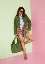 Laden Sie das Bild in den Galerie-Viewer, Lederjacke in Oliv
