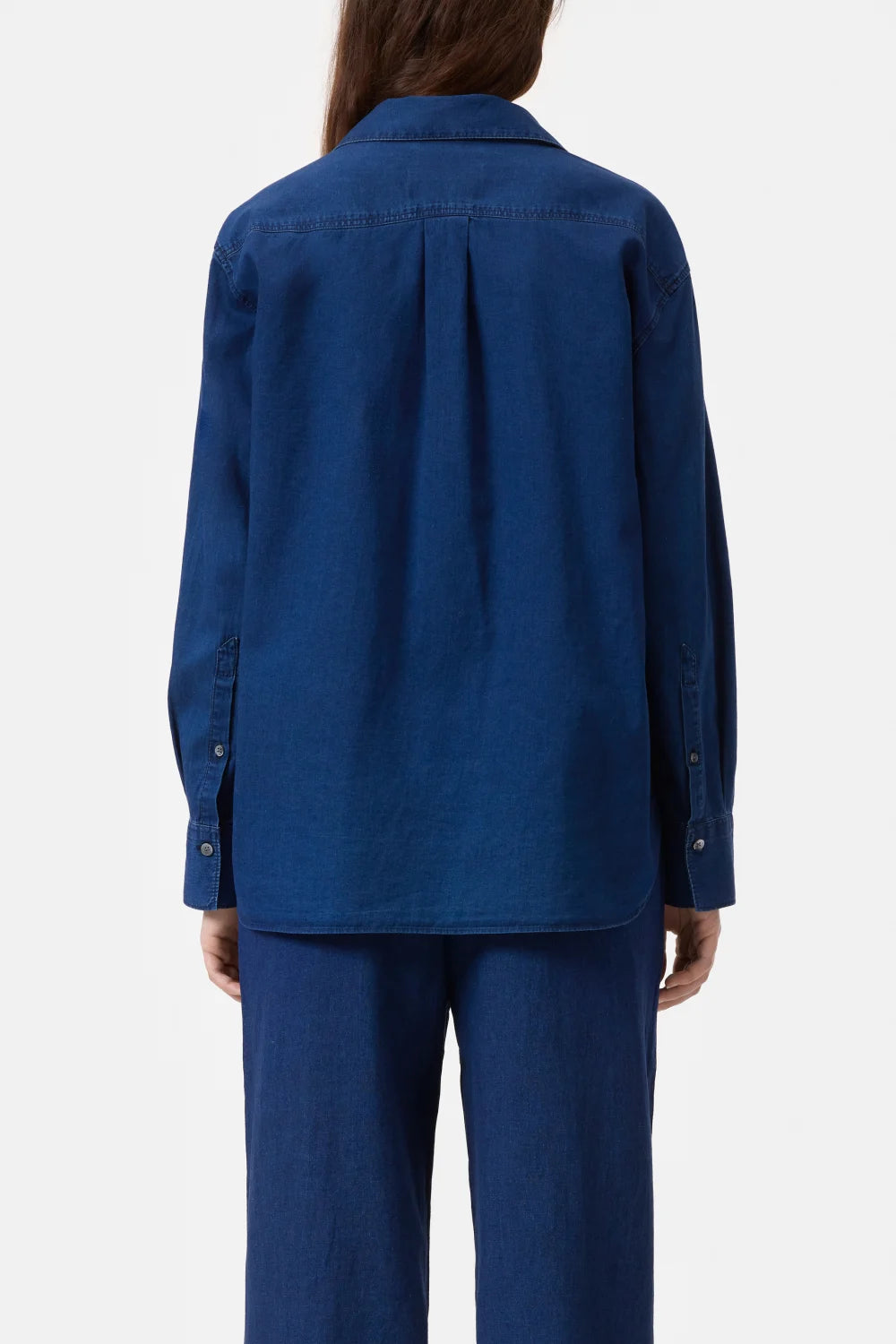 Jeansbluse aus reiner Baumwolle