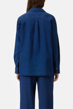 Laden Sie das Bild in den Galerie-Viewer, Jeansbluse aus reiner Baumwolle
