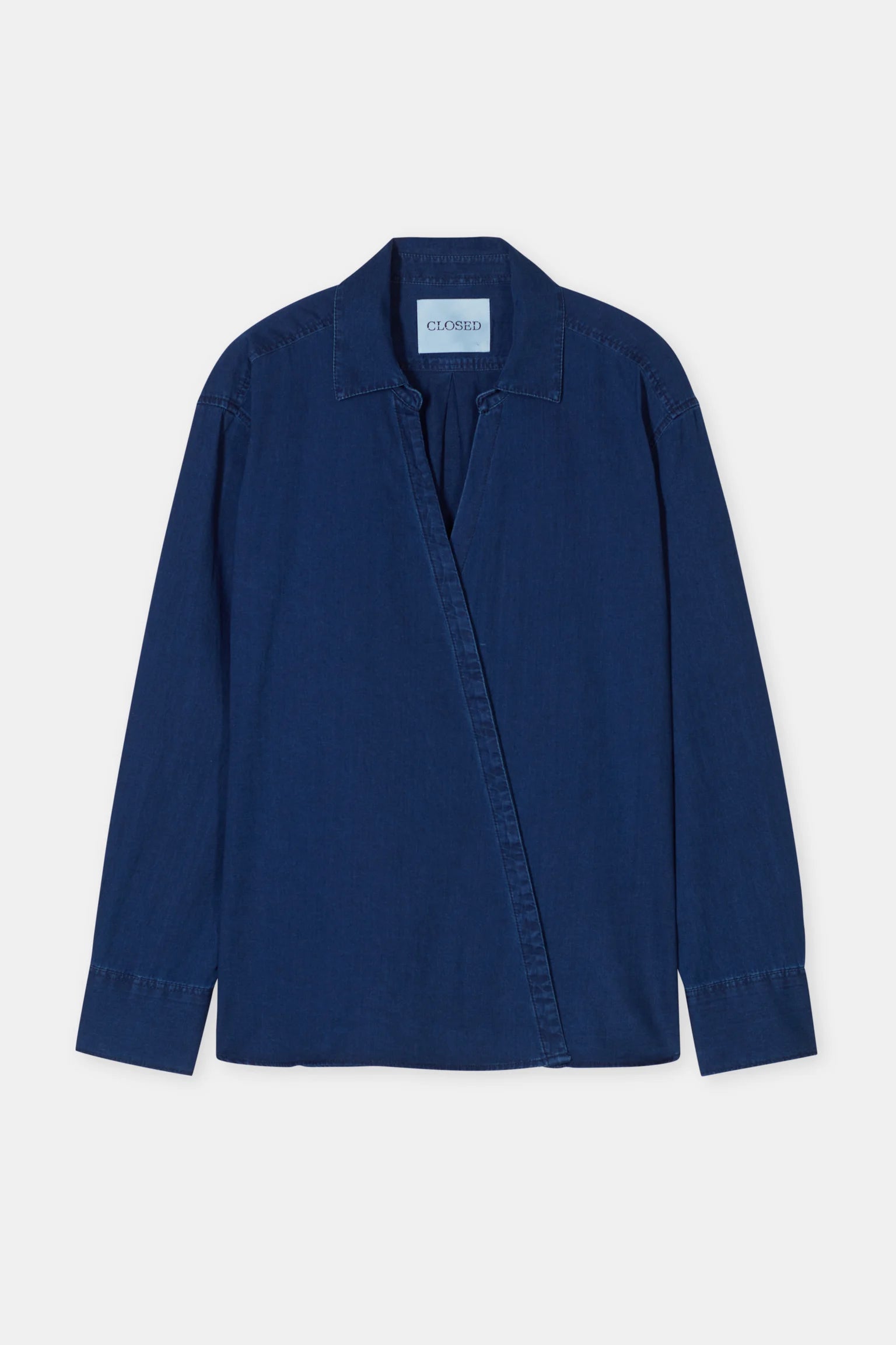 Jeansbluse aus reiner Baumwolle