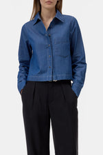 Laden Sie das Bild in den Galerie-Viewer, Verkürzte Denim-Bluse
