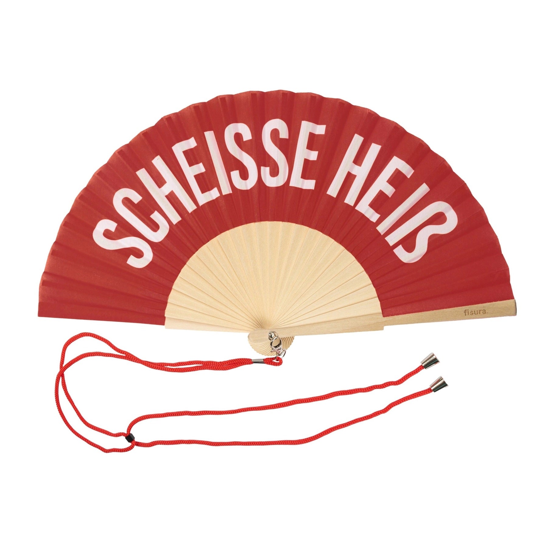 Holzfächer "SCHEISSE HEIß"