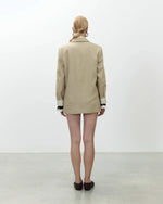 Laden Sie das Bild in den Galerie-Viewer, Einreihiger Blazer aus Leinen
