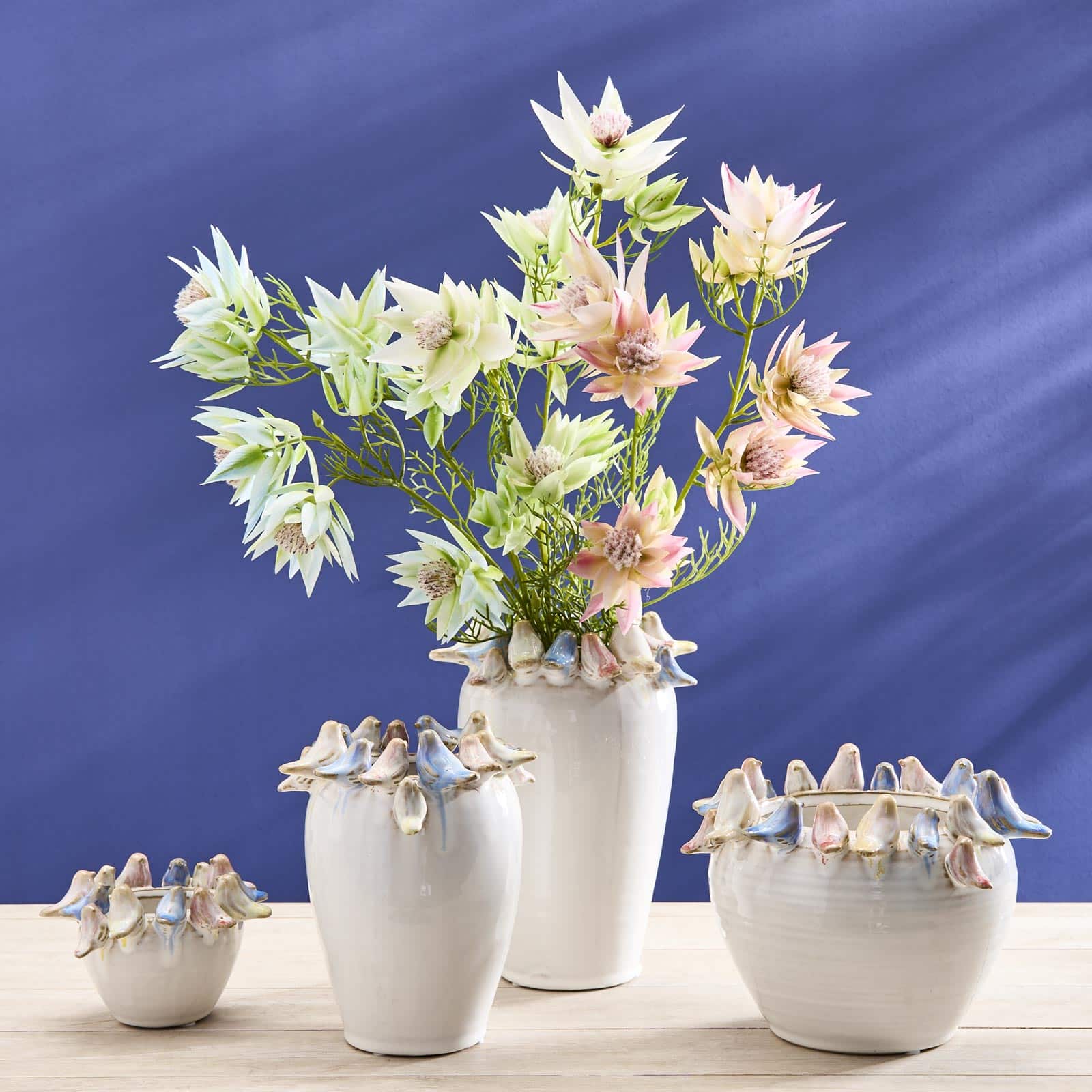 Vase mit Vögel